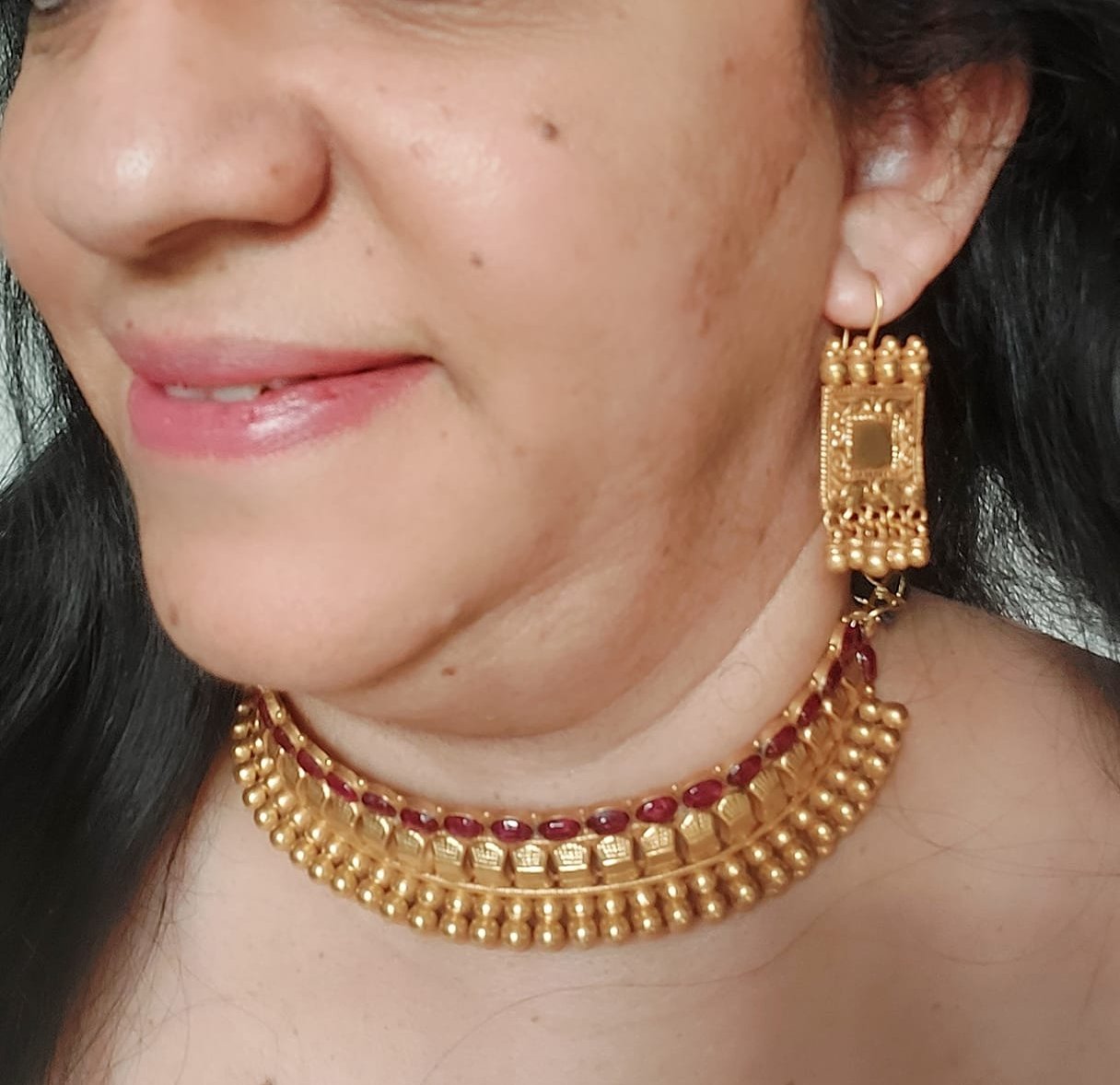 Sterling Silver Goldpolished Necklace Silver Gold Polished Necklace Vajratik Goldpolished Necklace Set