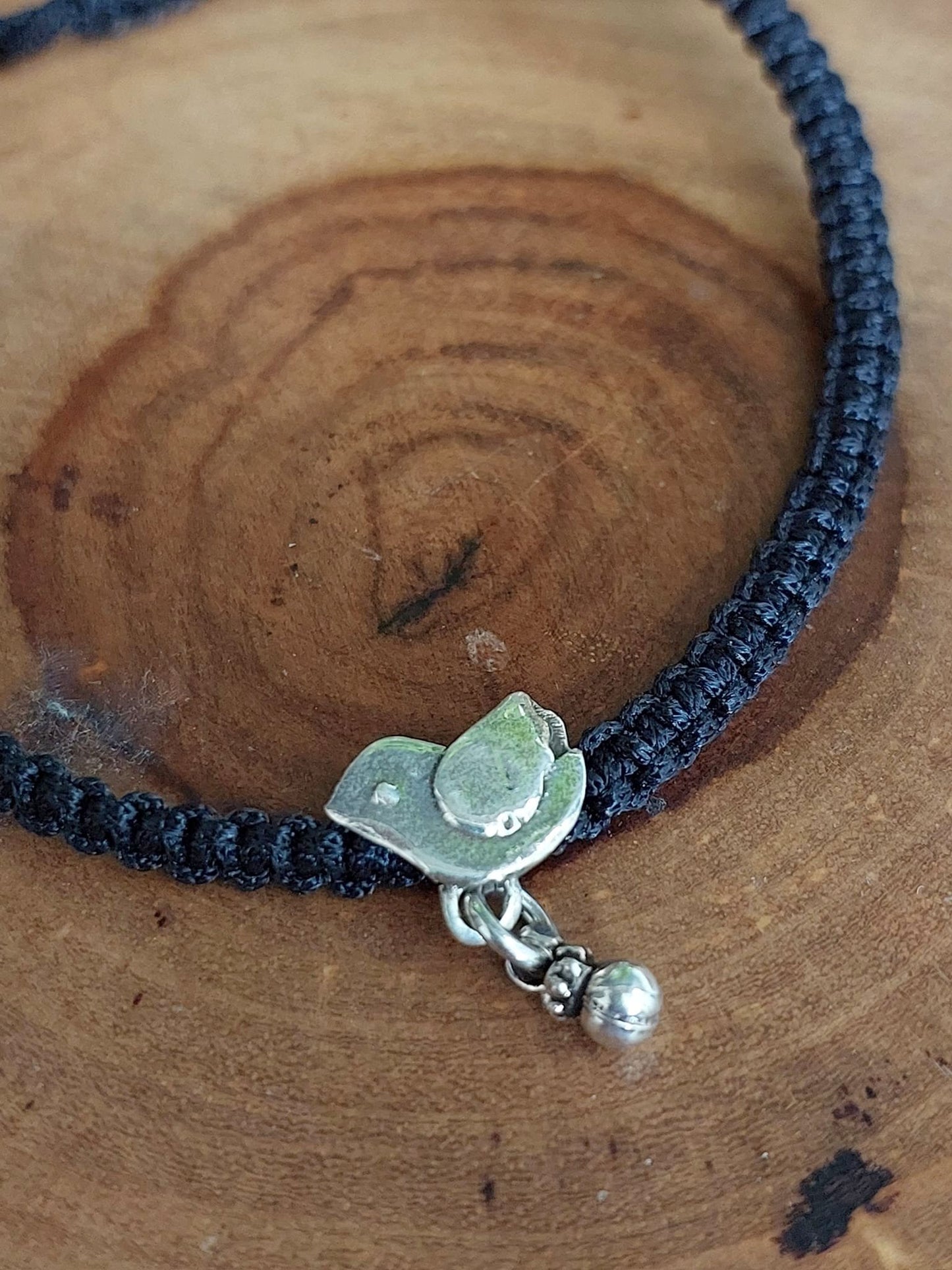 Sterling Silver Jewellery...Sterling Silver Anklets Silver Birdie Thread Anklets...Nazariya