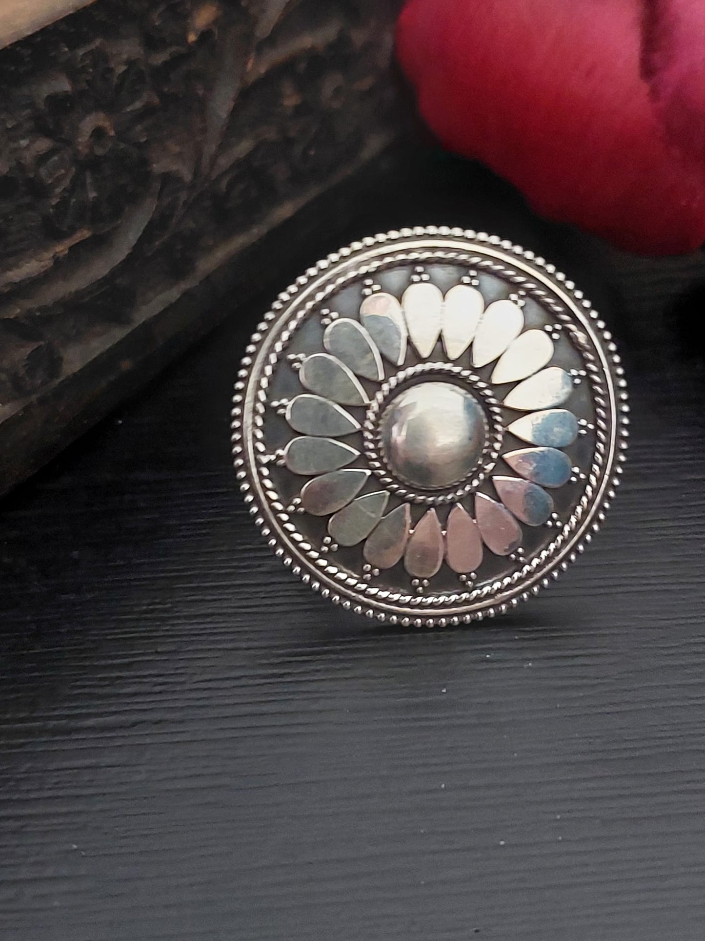 Sterling Silver Jewellery..Sterling Silver Finger Rings Silver Leaf Finger Ting Adjustable..Banjaran