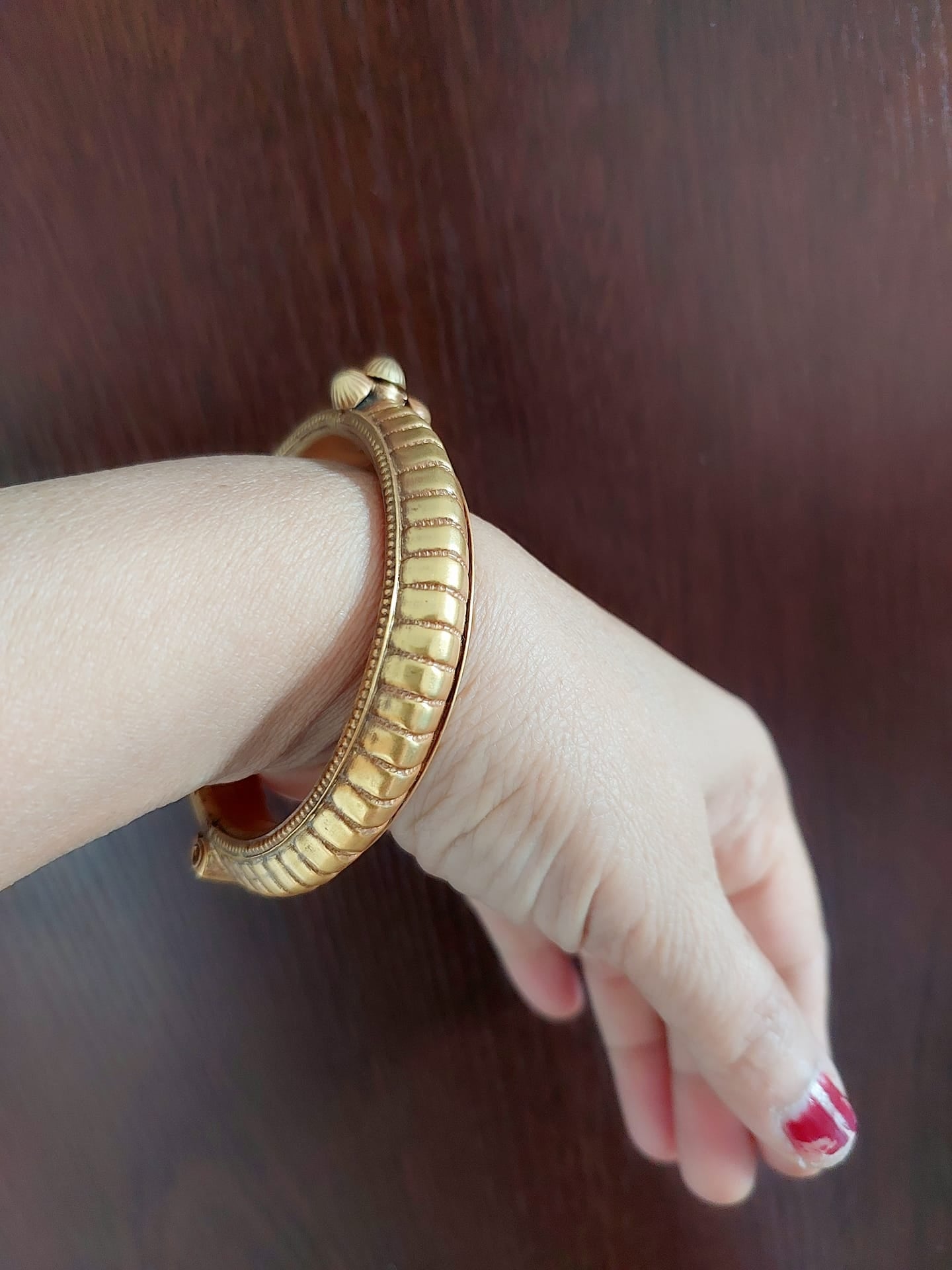Sterling Silver Goldpolished Kada Silver Gold Polished Tode Kada