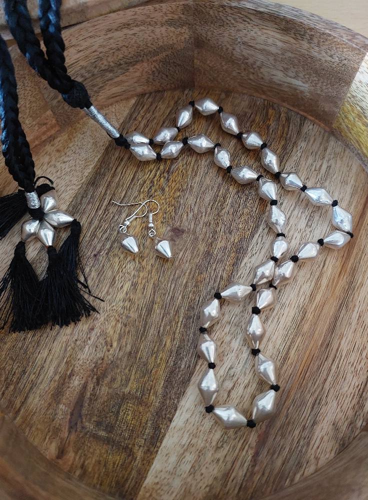 Sterling Silver Jewellery Silver Necklace Silver Dolki Single Layer Necklace