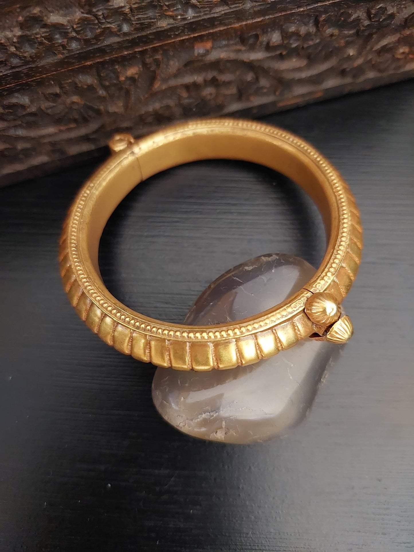 Sterling Silver Goldpolished Kada Silver Gold Polished Tode Kada