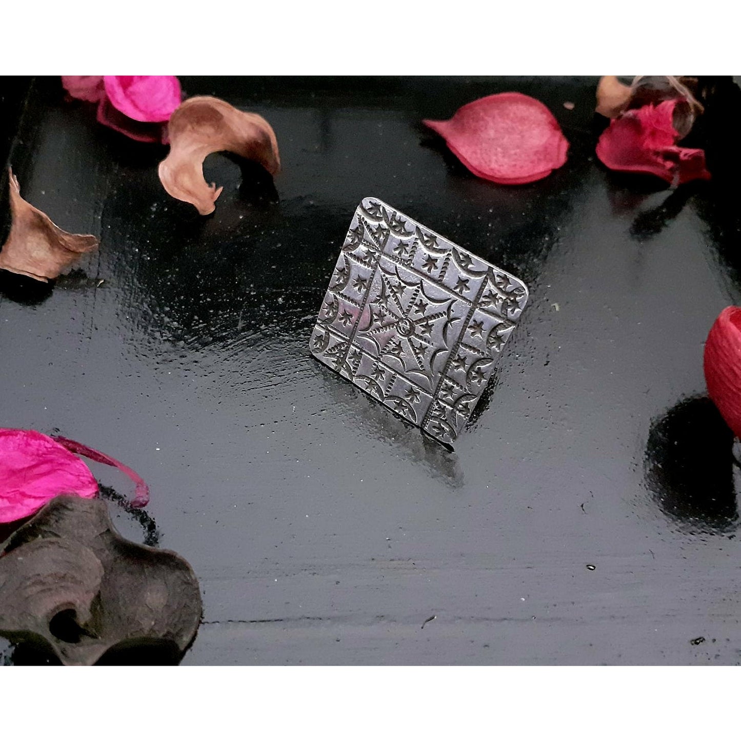 Sterling Silver Jewellery...925 Sterling Silver Finger Ring Silver Finger Ring Silver Square Vintage Finger Ring..Banjaran