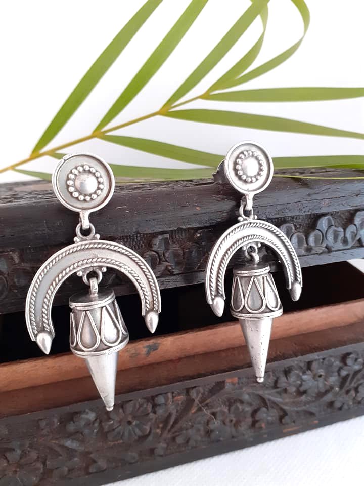 Sterling Silver Jewellery....925 Sterling Silver Earring Silver Danglers Sterling Tribal Dangler..Banjaran