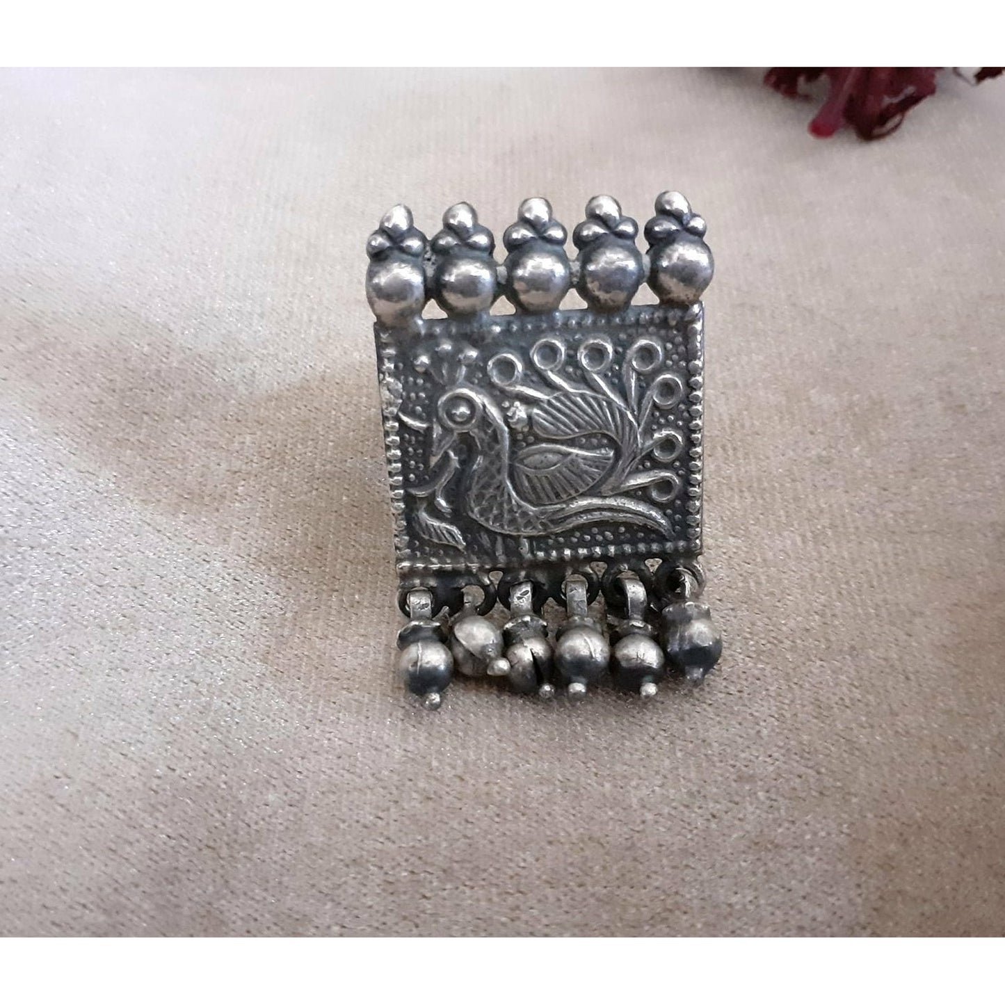 Sterling Silver Jewellery..925 Sterling Silver Finger Ring Silver Finger Ring Silver Peacock Gungroo Finger Ring..Mayur