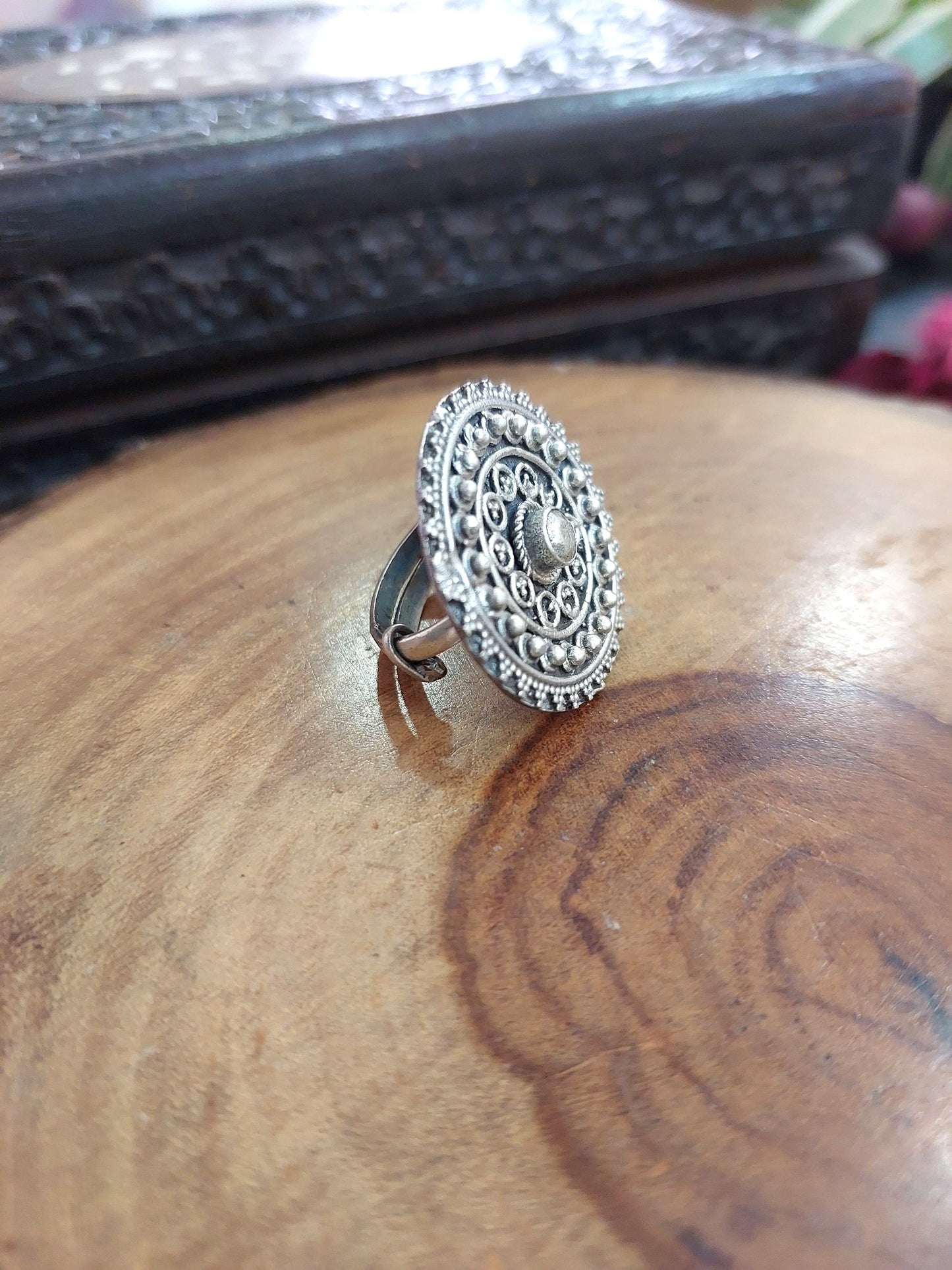 Sterling Silver Jewellery..Sterling Silver Finger Ring Silver Filigree Round Finger Rings..