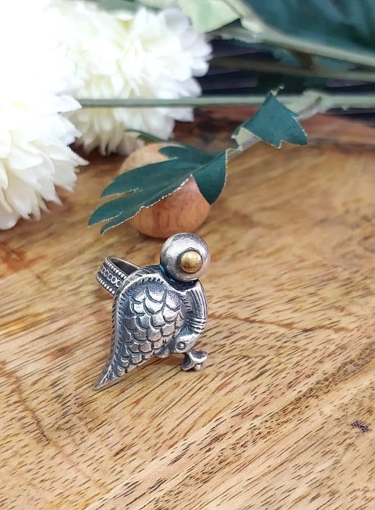 Sterling Silver Jewellery..Sterling Silver Finger Rings Silver Peacock Finger Ring Adjustable..Banjaran