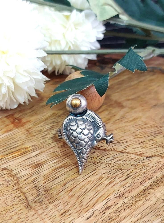 Sterling Silver Jewellery..Sterling Silver Finger Rings Silver Peacock Finger Ring Adjustable..Banjaran