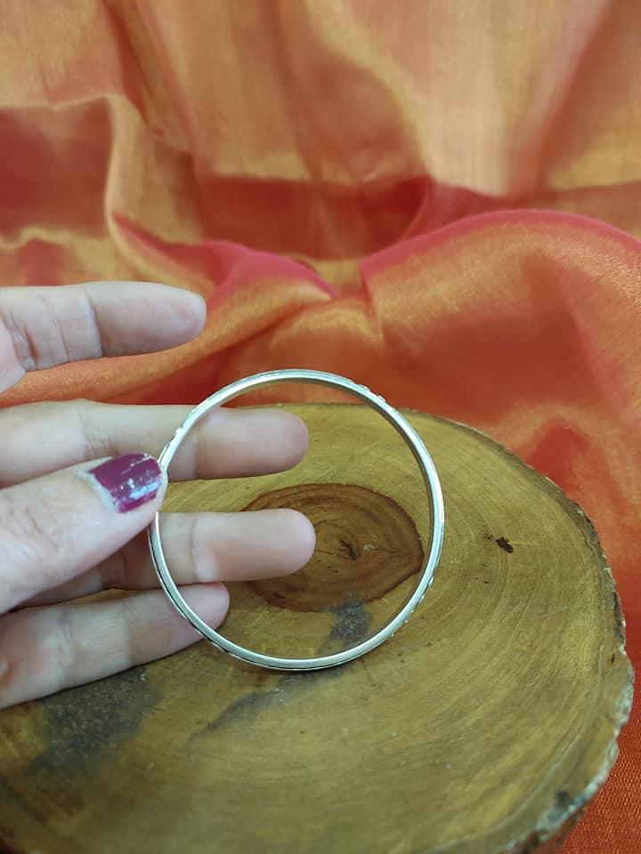 Kangan..Sterling Silver bangles Silver Bangles Silver Rawa Bangle..Single