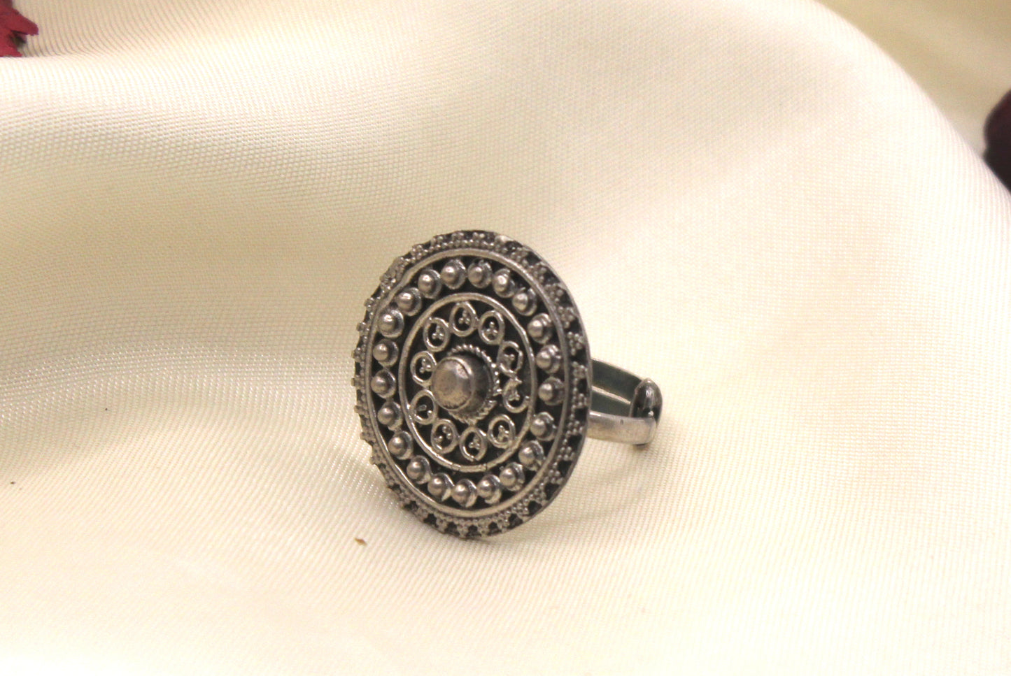 Sterling Silver Jewellery..Sterling Silver Finger Ring Silver Filigree Round Finger Rings..