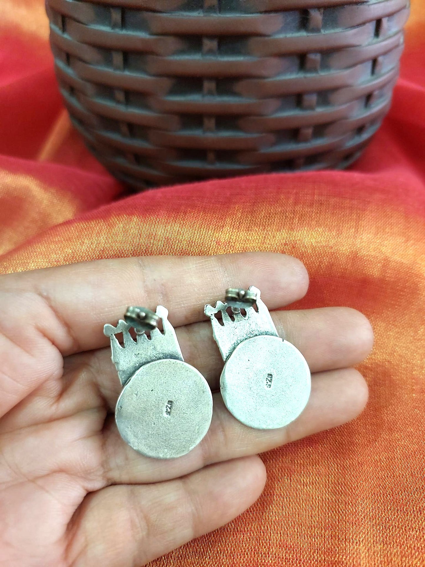 Sterling Silver Jewellery Silver Jewellery Silver Temple Design Earrings..Trendy