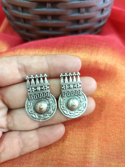 Sterling Silver Jewellery Silver Jewellery Silver Temple Design Earrings..Trendy