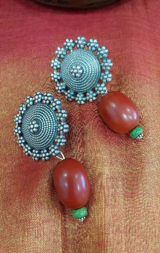 Sterling Silver Earrings Sterling Silver Stud Silver Suryakanti Dangler