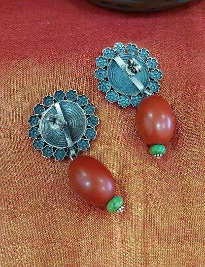 Sterling Silver Earrings Sterling Silver Stud Silver Suryakanti Dangler