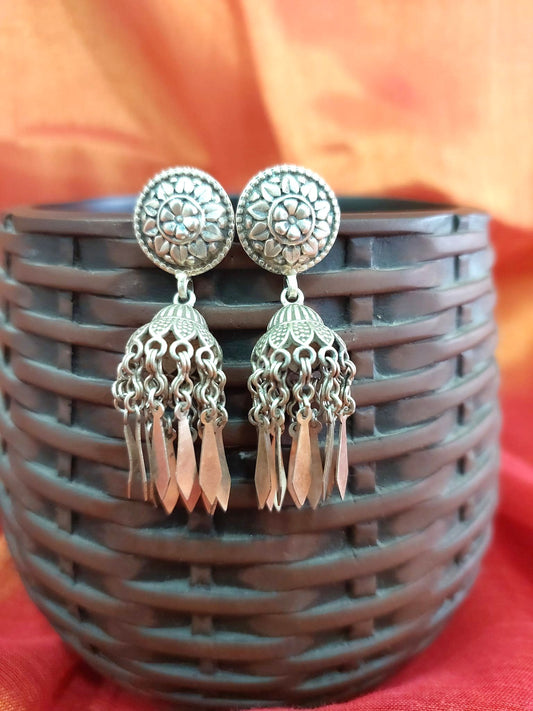 Sterling Silver Jewellery..Sterling Silver Jhumka Silver Jhumka Silver Arrow Mini Jhumka...Banjaran