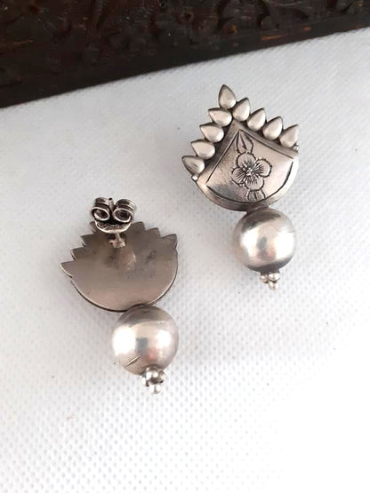 Sterling Silver Jewellery....925 Sterling Silver Earring Silver Danglers Sterling Silver Leaf Tribal Stud..Banjaran